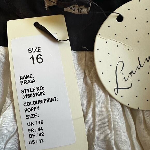 NEW Lindy Bop Skirt Retro Floral Swing Rockabilly Dance Colorful Loud Size 12 - Picture 4 of 7